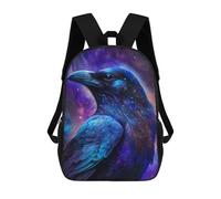 sinyumoney Cosmic Raven Art Print-6 Sacs À Dos Pour Enfants, Sac À Dos Scolaire Imprimé En 3D Pour Enfants, Sac À Dos De Voyage, Sac À Livres Pour Enfants 17inch Sac D'école