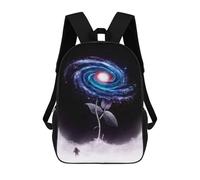 sinyumoney Cosmic Rose in Snow Sac À Dos Scolaire Imprimé En 3D Pour Garçons Et Filles, Sac À Dos Pour Enfants, Sac De Voyage 17inch