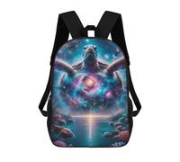 sinyumoney Cosmic Sea Turtle 17inch Sac À Dos Scolaire Imprimé En 3D Pour Enfants, Style Décontracté Et Tendance, Idéal Pour Les Voyages Et Les Études.