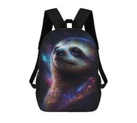 sinyumoney Cosmic Sloth Portrait-16 Sacs À Dos Imprimés En 3D Pour Enfants 17inch Sacs À Dos Tendance Et Décontractés Pour La Journée, Sacs De Voyage, Sacs À Dos D'extérieur Pour Garçons Et Filles