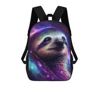 sinyumoney Cosmic Sloth Portrait-3 Sac À Dos Scolaire Pour Enfants, 43 Cm (17 Pouces), Imprimé En 3D, Pour Garçons, Élèves Du Primaire Et Du Collège