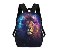 sinyumoney Cosmic Starry Lion Sac À Dos Enfant Fille 3D, Sac D'école, Sac À Dos Pour Tout-petits, Sac À Dos Décontracté, Sac À Livres Tendance 17inch
