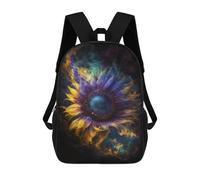sinyumoney Cosmic Sunflower Bloom-3 Sac À Dos Scolaire Pour Enfants, Imprimé En 3D, Tendance Et Décontracté, Pour Garçons, Élèves Du Primaire Et Du Collège 17inch