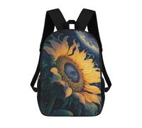 sinyumoney Cosmic Sunflower Bloom-3 Sacs À Dos, Sac À Dos Enfant, Sac D'école, Sac À Dos De Voyage Imprimé En 3D, Accessoire De Mode, Sac À Dos Imperméable Pour Enfants 17inch