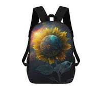sinyumoney Cosmic Sunflower Sacs À Dos Pour Enfants, Cartables, Sacs À Dos Scolaires Imprimés En 3D, Sacs À Dos De Voyage Tendance Pour Enfants (primaire, Collège) 17inch