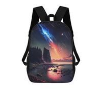 sinyumoney Cosmic Sunset Landscape Sacs À Dos Scolaires Pour Enfants, Sac D'école Imprimé En 3D Pour Garçons, Élèves Du Primaire Et Du Collège 17inch