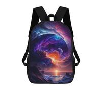 sinyumoney Cosmic Sunset Ocean-1 Sacs À Dos Pour Enfants 17inch Sac À Dos Scolaire, Sac D'école Imprimé En 3D Pour Garçons, Élèves Du Primaire Et Du Collège