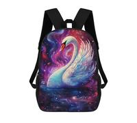 sinyumoney Cosmic Swan Painting Sac À Dos Scolaire Imprimé En 3D Pour Enfants, Sac À Dos De Voyage Tendance Et Décontracté Pour Écoliers 17inch