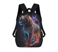 sinyumoney Cosmic Tiger Artwork-1 Sac À Dos Scolaire Pour Enfants 17 Pouces, Sac À Dos Décontracté Pour Les Voyages, Grand Sac À Dos De Jour Pour Garçons Et Filles 17inch