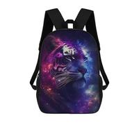 sinyumoney Cosmic Tiger Portrait-11 Sacs À Dos Décontractés Pour Enfants, Sacs D'école Pour Adolescents, Filles Et Garçons, Sacs À Dos Pour Livres 17inch