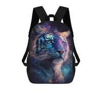 sinyumoney Cosmic Tiger Portrait-25 Sacs À Dos 17 Pouces Pour Enfants, Sacs D'école Imprimés En 3D Pour Élèves Du Primaire Et Du Collège, Garçons Et Filles