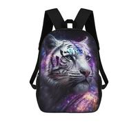 sinyumoney Cosmic Tiger Portrait Print-3 Sacs À Dos Pour Enfants, Cartables 3D Personnalisés Pour Garçons Et Filles, Grands Sacs À Dos Scolaires Décontractés 17inch