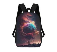 sinyumoney Cosmic Tree of Dreams Sac À Dos Scolaire Enfant Tendance Et Décontracté, Sac À Dos Imprimé En 3D Pour Garçon, Grand Sac À Dos 17inch
