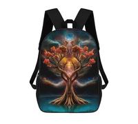sinyumoney Cosmic Tree of Unity Sac À Dos Scolaire Enfant Tendance Et Décontracté, Sac À Dos Imprimé En 3D Pour Garçon, Grand Sac À Dos 17inch