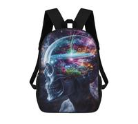 sinyumoney Cosmic Visionary Skull Sacs À Dos Scolaires Pour Enfants, Cartables Imprimés En 3D, Sacs D'école Tendance Pour Garçons, Élèves Du Primaire Et Du Collège 17inch