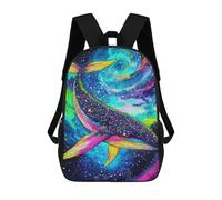 sinyumoney Cosmic Whale Colorful Nebula 17inch Sacs À Dos Scolaires Imprimés En 3D - Sacs À Dos Tendance Pour Garçons Du Primaire Et Du Collège