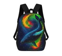 sinyumoney Cosmic Whale in Colorful Nebula Sacs À Dos Pour Enfants, Cartables Imprimés En 3D, Sacs À Dos Pour Élèves Du Primaire Et Du Collège (garçons Et Filles) 17inch