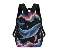 sinyumoney Cosmic Whale in Nebula Sac À Dos Scolaire Imprimé En 3D Pour Enfants, Sac À Dos De Voyage Tendance Et Décontracté Pour Écoliers 17inch