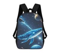 sinyumoney Cosmic Whale Starry Space Sacs À Dos Tendance Imprimés En 3D 17inch Sac D'école Décontracté Pour Enfants, Garçons, Élèves Du Primaire Et Du Collège