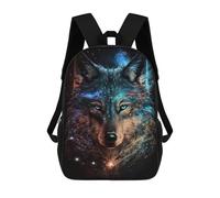 sinyumoney Cosmic Wolf Art Print-4 Sac À Dos Imprimé 3D Pour Enfants, Sac À Dos Léger Pour Écoliers Et Écoliers, Sac À Goûter Pour La Crèche 17inch