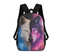 sinyumoney Cosmic Wolf Art Print Sacs À Dos Pour Enfants, Sac À Dos Scolaire Imprimé En 3D Pour Enfants, Sac À Dos De Voyage, Sac À Livres Pour Enfants 17inch Sac D'école