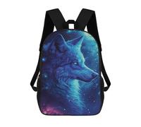 sinyumoney Cosmic Wolf Portrait-3 Sac À Dos Imprimé En 3D, Sac D'école Décontracté Et Tendance Pour Enfants, Sac D'école Pour Garçons, Collégiens 17inch