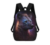 sinyumoney Cosmic Wolf Portrait-30 Sac À Dos Scolaire Imprimé En 3D Pour Garçons Et Filles, Sac À Dos Pour Enfants, Sac De Voyage 17inch