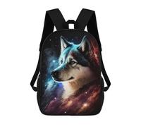 sinyumoney Cosmic Wolf Portrait-45 Sac À Dos Scolaire Imprimé En 3D Pour Garçons Et Filles, Sac À Dos Pour Enfants, Sac De Voyage 17inch