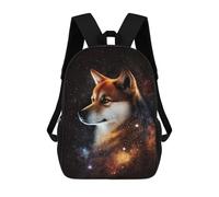 sinyumoney Cosmic Wolf Portrait Artwork-7 Sac À Dos Pour Garçons Et Adolescents, Sacs À Dos Pour Filles, Sacs À Dos Pour Tout-petits, Sacs À Livres Pour L'école Primaire Et Le Collège 17inch