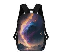 sinyumoney Cosmos Above The Land Sac À Dos Avec Poche, Sacs À Dos Imprimés En 3D, Sacs De Voyage, Sacs À Livres, Sacs D'école Pour Enfants 17inch