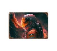 sinyumoney Cosmos Space Plaque Murale En Métal Style Vintage, Décoration Murale Pour Salon, Chambre, Salle De Jeux, Bureau Ou Garage7.9 x11.8