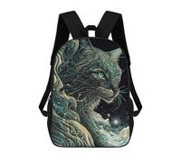 sinyumoney Cougar Japanese Art Sacs À Dos Pour Enfants, Cartables Imprimés En 3D, Sacs À Dos Pour Élèves Du Primaire Et Du Collège (garçons Et Filles) 17inch