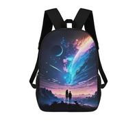 sinyumoney Couple Galactic Horizons Sac À Dos Imprimé En 3D, Sac D'école Décontracté Et Tendance Pour Enfants, Sac D'école Pour Garçons, Collégiens 17inch
