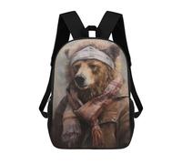 sinyumoney Cozy Brown Bear Sacs À Dos Pour Enfants, Sac D'école Imprimé En 3D, Cartable Pour Enfants, Sac De Voyage, Sac À Dos Garçon Fille, Sac D'école Pour Enfants 17inch