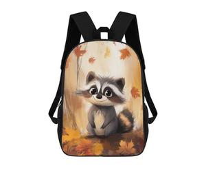 sinyumoney Cozy Raccoon in Autumn Sac À Dos Scolaire Pour Filles Et Garçons, Grande Capacité, Léger, Pour Enfants Et Étudiants 17inch