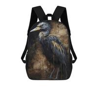 sinyumoney Crane Bird Adorable Sac À Dos Scolaire Imprimé En 3D, Sac À Dos Décontracté Pour Enfants, Sac D'école Imprimé En 3D Pour Garçons, Primaire Et Collège 17inch