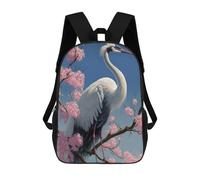 sinyumoney Crane Sakura Flowers Japan Sacs À Dos Pour Enfants, Sac À Dos Scolaire, Sac À Dos Imprimé En 3D Pour Enfants, Sac À Dos De Voyage, Sac À Livres, Sac D'école Pour Enfants 17inch