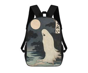 sinyumoney Creepy Japanese Ghost Sac À Dos Scolaire Pour Adolescents, Imprimé En 3D, Ajustable, À Poches Tendance, Pour Enfants, Garçons, Filles, Étudiants Et Adolescents 17inch