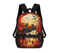 sinyumoney Crimson Tide Gothic Sydney at Sunset Sac À Dos Imprimé Pour Enfants, Sac D'école, Sac De Voyage Pour Adultes Et Enfants 17inch