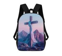 sinyumoney Cross of Jesus Sacs À Dos Imprimés En 3D Pour Enfants, Sacs D'école Tendance Pour Garçons, Élèves Du Primaire Et Du Collège 17inch