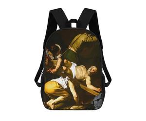 sinyumoney Crucifixion of Saint Peter Sac À Dos Scolaire Pour Enfants Imprimé En 3D, Idéal Pour Les Voyages Et Les Livres 17inch