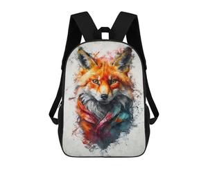 sinyumoney Curious Colorful Fox Sac À Dos Imprimé En 3D Pour Enfants, Sac À Dos Scolaire, Sac À Dos De Voyage Pour Enfants, Sac À Livres Grande Capacité, Sac À Dos Pour Enfants 17inch