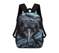 sinyumoney Curious Raven Flying Sac À Dos Scolaire Pour Filles Et Garçons Avec Poche, Sac À Dos Tendance Pour Enfants 17inch