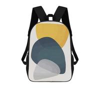 sinyumoney Curved Figures 01 Sacs À Dos Scolaires Pour Enfants, Sac D'école Imprimé En 3D Pour Garçons, Élèves Du Primaire Et Du Collège 17inch