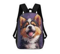 sinyumoney Cute And Joyful Puppy Art Sacs À Dos Scolaires Pour Enfants, Sac D'école Imprimé En 3D Pour Garçons, Élèves Du Primaire Et Du Collège 17inch