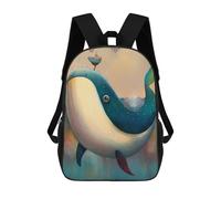 sinyumoney Cute As A Button Whale Sacs À Dos Scolaires Pour Enfants, Sac D'école Imprimé En 3D Pour Garçons, Élèves Du Primaire Et Du Collège 17inch