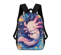 sinyumoney Cute Axoloti Sleeping Sac À Dos Scolaire Pour Enfants Imprimé En 3D, Idéal Pour Les Voyages Et Les Lectures, Pour Les Garçons Et Les Élèves Du Primaire 17inch