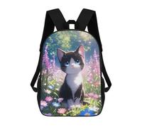 sinyumoney Cute Baby Cat in Meadow Sac À Dos Scolaire Imprimé En 3D, Sac À Dos Décontracté Pour Enfants, Sac D'école Imprimé En 3D Pour Garçons, Primaire Et Collège 17inch