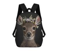 sinyumoney Cute Baby Fluffy Deer Sac À Dos Scolaire Imprimé En 3D, Sac À Dos Décontracté Pour Enfants, Sac D'école Imprimé En 3D Pour Garçons, Primaire Et Collège 17inch
