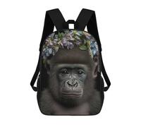 sinyumoney Cute Baby Fluffy Gorilla Sac À Dos Scolaire Pour Filles Et Garçons, Grande Capacité, Léger, Pour Enfants Et Étudiants 17inch